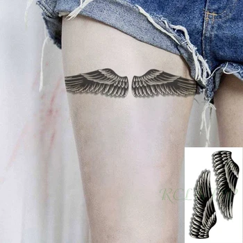 Impermeável da Etiqueta Temporária Tatuagem de Pena de Asas Padrão de Elemento Falso Tatto Flash Tatoo no Braço Arte Corporal para Crianças Homens Mulheres