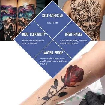 Tuffking Tatuagem de Reparo do Adesivo Película Protetora 5PCS Do Respirável, Anti Cicatriz Película Protetora de Reparação de Película Para Proteger a Pele 15*20CM