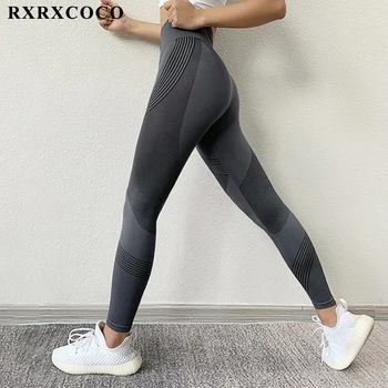 RXRXCOCO Empurrar as Mulheres, Calças de Cintura Alta Casual Treino Calças de Yoga Sexy Feminino de Fitness, Leggings, Calças de Mulheres do Ginásio de Esporte Calça