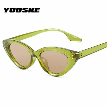YOOSKE Marca de Óculos estilo Olho de Gato Mulheres 2022 Designer Pequeno Quadro Vintage, Óculos de Sol Gradiente de Tons Clássicos de Óculos para Senhoras