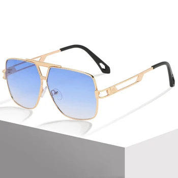 A Marca De Design De Moda Vintage De Luxo Óculos De Sol Para Homens Mulheres Clássico Tendência Unissex Dirigindo O Carro Do Gradiente De Metal De Óculos De Sol Óculos