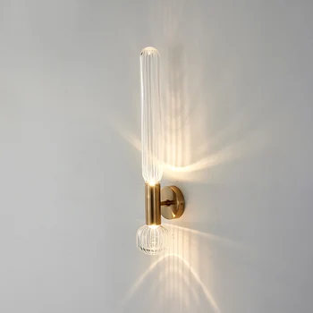 Moderna led Lâmpada de Parede Nórdicos, Sala de estar Parede de cristal de Vidro da Parede de Luz do Art Quarto de Cabeceira lâmpadas Designer de arandelas de parede