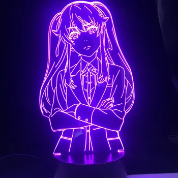Rin Tohsaka Anime Lâmpada de Destino Permanecer 3D Noite do DIODO emissor de Presente de Aniversário Mangá Quarto de Decoração de Mesa de Cabeceira Livro Lâmpada LED USB Presente Criativo