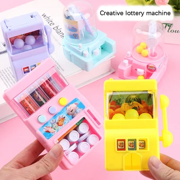 1PC Casa de bonecas pequenas loteria máquina de ganhar máquina sorte de pegar a bola de máquina máquina de venda directa