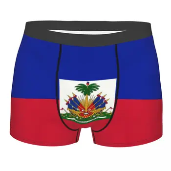 Personalizado Bandeira Do Haiti Underwear Homens Breathbale Cuecas Boxer Shorts, Cuecas Macio Cuecas Para Homme