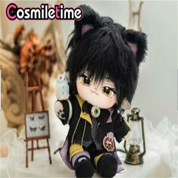 Gato preto de Pelúcia 20cm Boneca Roupas Roupas Roupas Legal Cara de Cosplay de Vestir Crianças Brinquedos Para a Menina Anime Brinquedos Figura Presentes