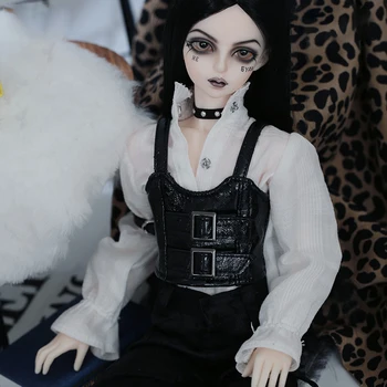 BJD boneca roupas de bebê de 4 pontos de boneca Minifee Iru sd moda casual camisa branca calça preta para 1/4 bjd boneca, acessórios de vestuário