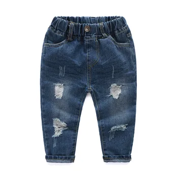 Hot Boys menina buraco calças Jeans de Excelente qualidade em algodão casual Calças de criança bebê Confortável, roupas de crianças Crianças de vestuário