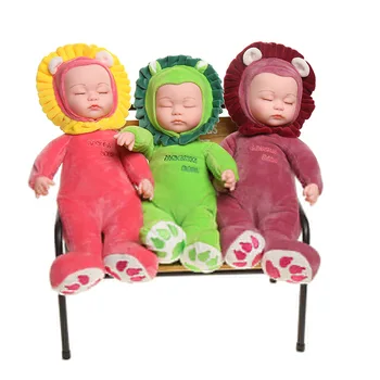 Simulação de Pelúcia de Animais Boneca de Brinquedo as Crianças Dormir Calmantes para Dormir Boneca Berço de Boneca brinquedos surpresa bonecas reborn kit de brinquedos