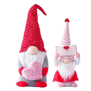 Dia dos namorados Tomte Gnome Decorações sueco Gnome Pelúcia Bonecas Artesanais Gnome XX9B