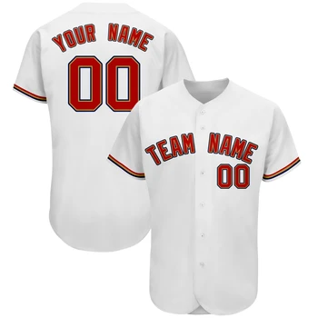 Personalizado de Beisebol Jersey Personalizado de Impressão Equipe Nome e Números de Homens Ajuste Diário Casual Vestindo Botão para baixo de V-pescoço Camisas Melhor Presente
