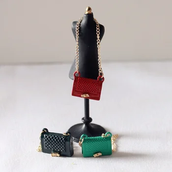 Casa De Bonecas Em Miniatura De Metal Saco De Acessórios De Moda De Decorar Cena Decoração